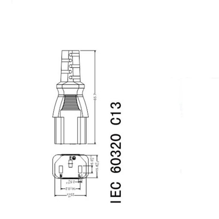 North American 3 prong power cord2