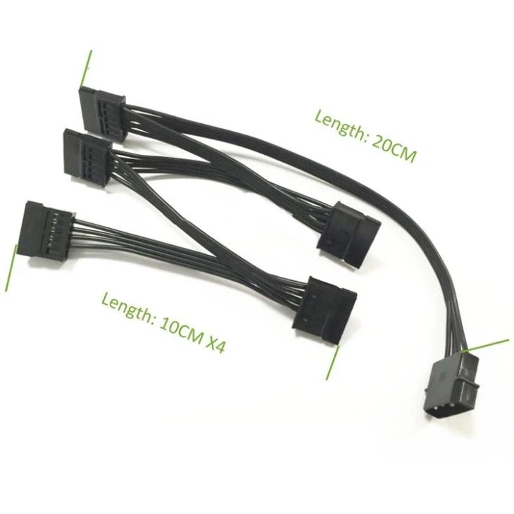Sata 15pin to 4pin HHD power supply cable4