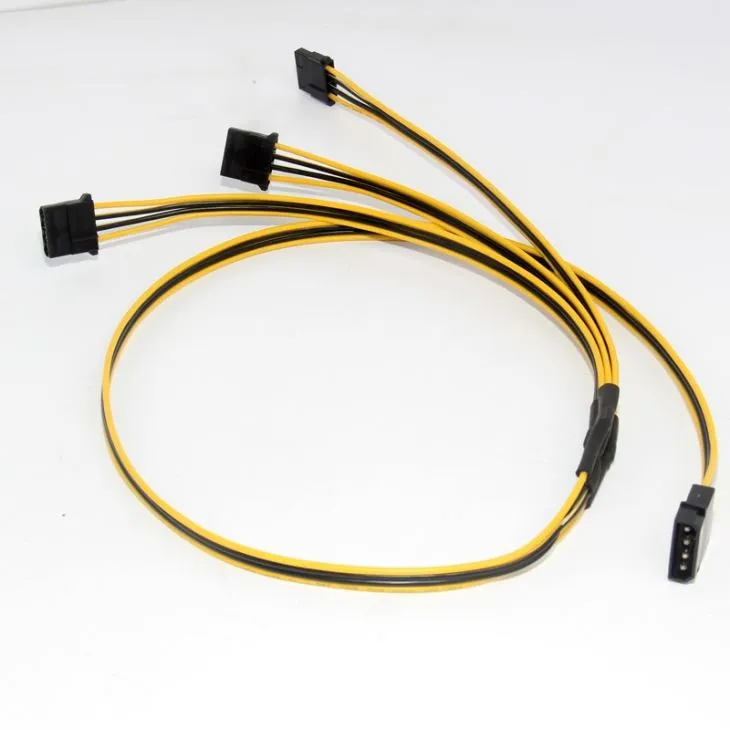 PC 3 Molex 4pin Splitter Power Cable