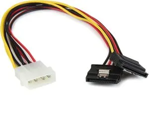 4 Pin LP4 To Dual SATA Y Splitter Cable