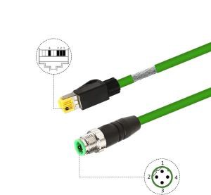 M12 D-Coding Sensor To RJ45 Cable