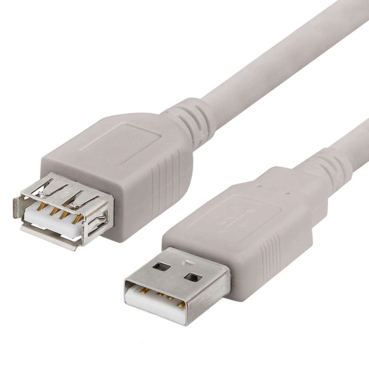 USB 2.0 Extension Cable Grey- A-Male To A-Female